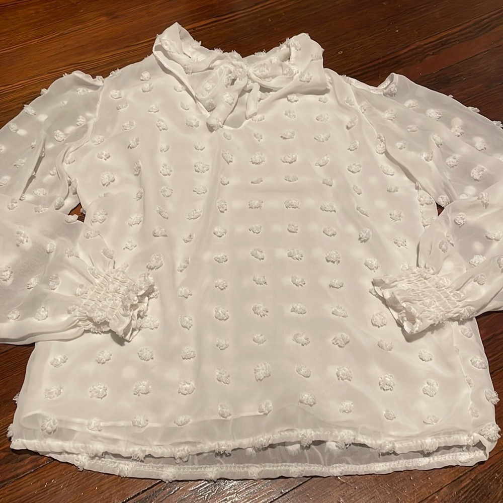 Storets Women’s White Long Sleeve Blouse Size S